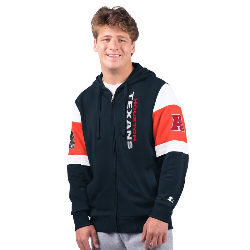 スターター メンズ トップス Tシャツ パーカー Men'starter Navy Houston Texans Extreme Full-Zip Hoodie Txs Navy ネイビー|ReVida 店