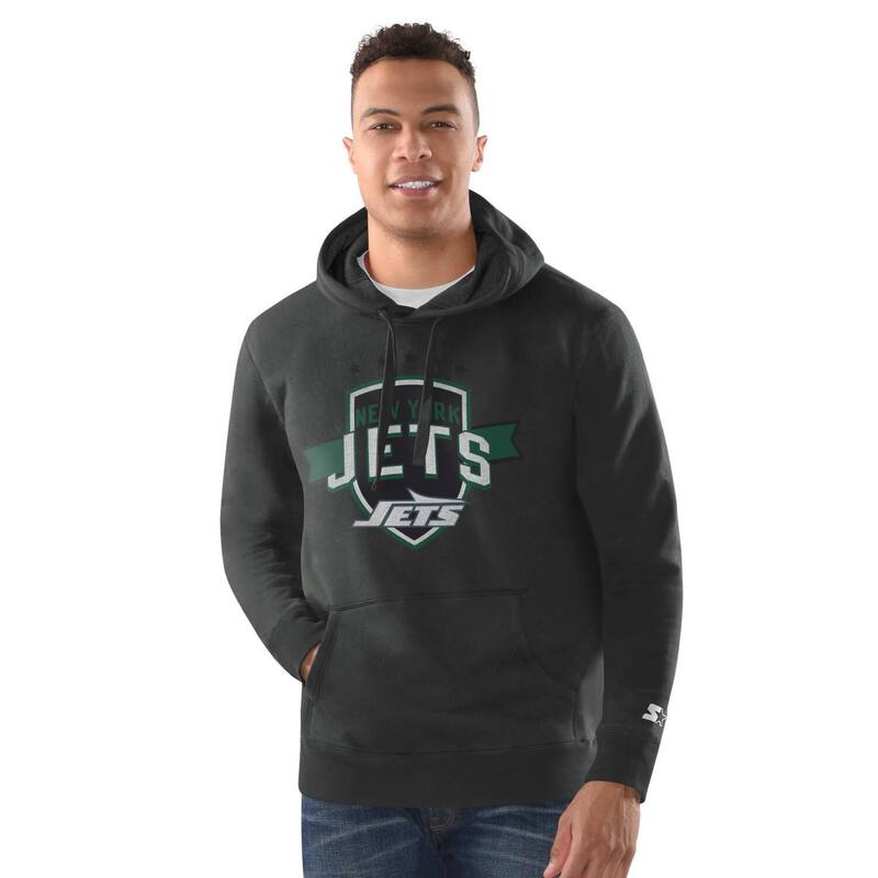 スターター メンズ トップス Tシャツ ヴィンテージ パーカー Men'starter Charcoal New York Jets Vintage Pullover Hoodie Jet Charco チャコール