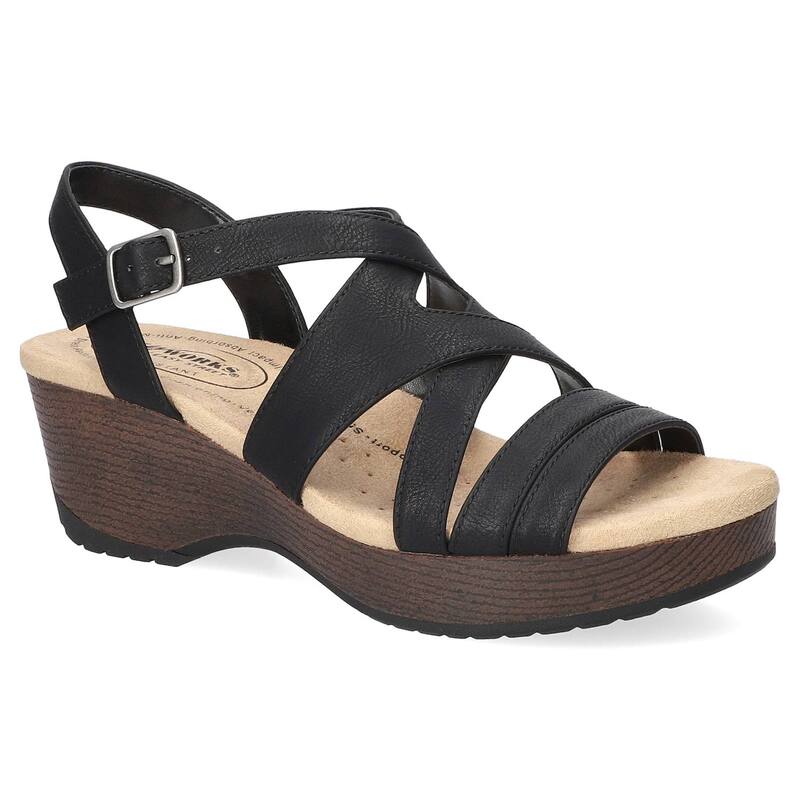 イージーストリート レディース シューズ サンダル Easy Street Rosella Women'slip-Resistant Sandals Black ブラック