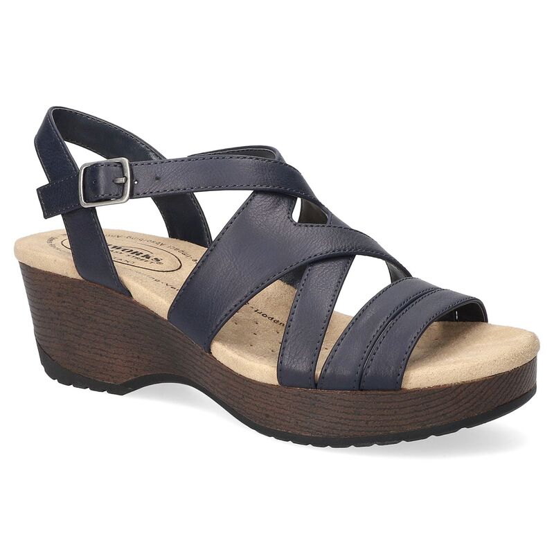 イージーストリート レディース シューズ サンダル Easy Street Rosella Women'slip-Resistant Sandals Navy ネイビー