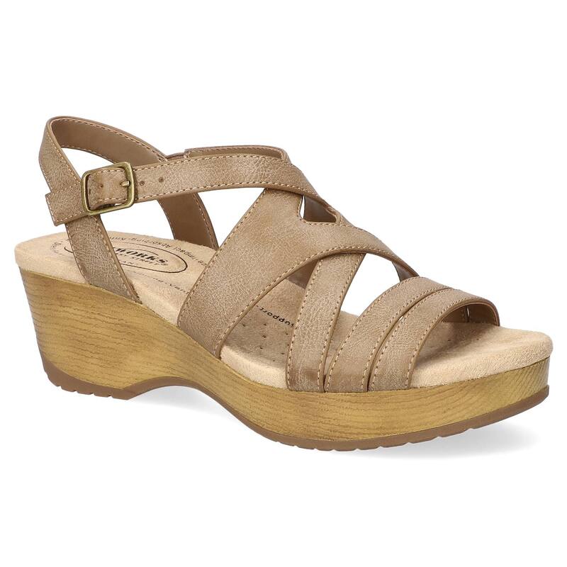 イージーストリート レディース シューズ サンダル Easy Street Rosella Women'slip-Resistant Sandals Taupe トープ|ReVida 店