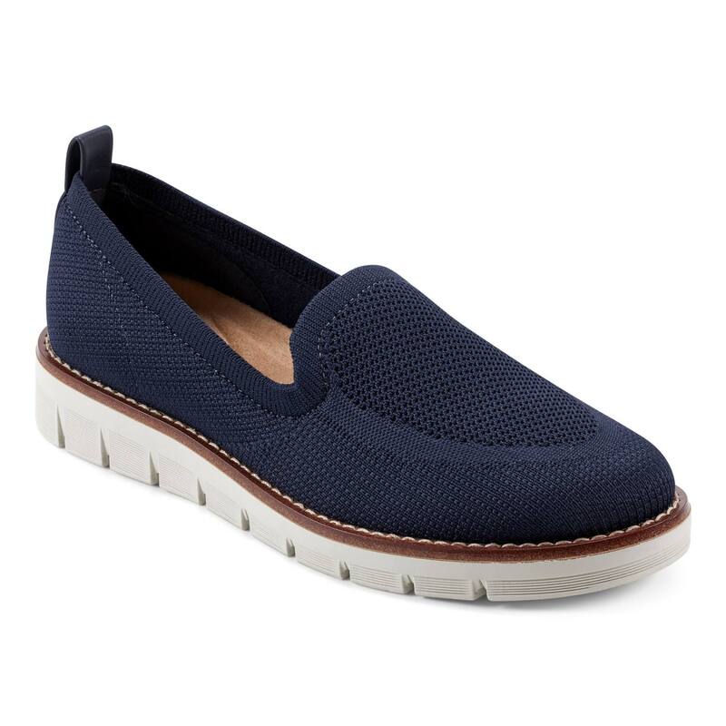 イージースピリット レディース シューズ スニーカー 編み物 Easy Spirit Vanessa Women\u0027s Knit Slip-On Flats Navy 米国海軍 靴-レディース靴-スニーカー