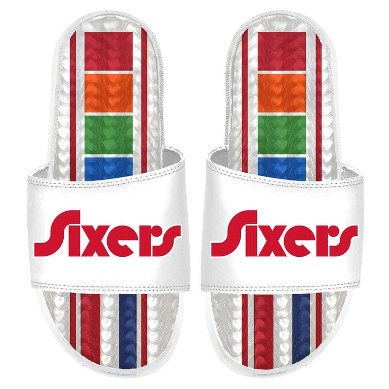 アイスライド メンズ シューズ サンダル Men's ISlide Philadelphia 76ers 2024/25 City Edition Gel Slide Sandals 76r White ホワイト