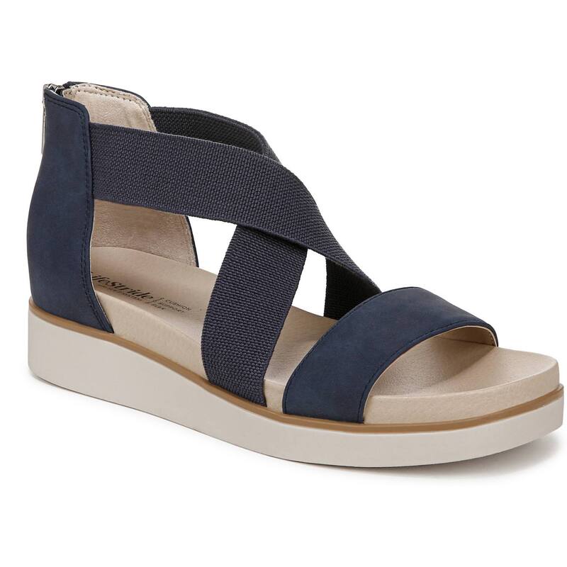 ライフストライド レディース シューズ サンダル プラットフォーム LifeStride Giselle Women'strappy Platform Sandals Lux Navy ネイビー