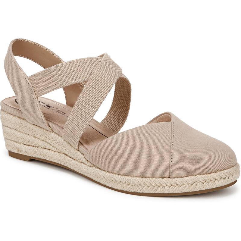 ライフストライド レディース シューズ サンダル LifeStride Kimball Women's Espadrille Slip-On Wedges Tender Taupe トープ
