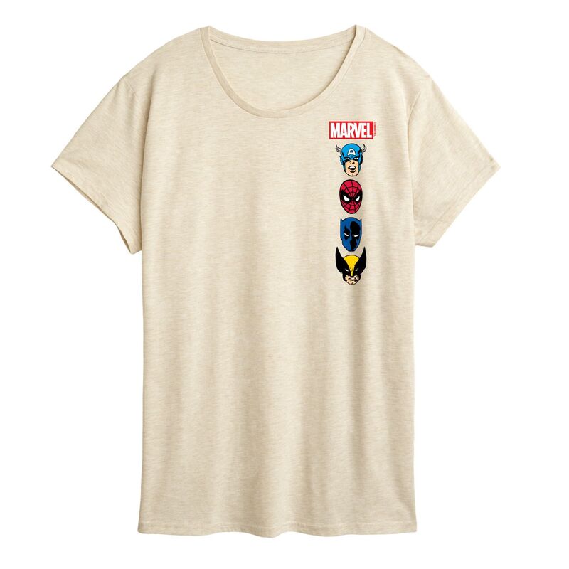 マーベル レディース トップス Tシャツ グラフィック Women's Marvel Icons Graphic Tee Beige ベージュ