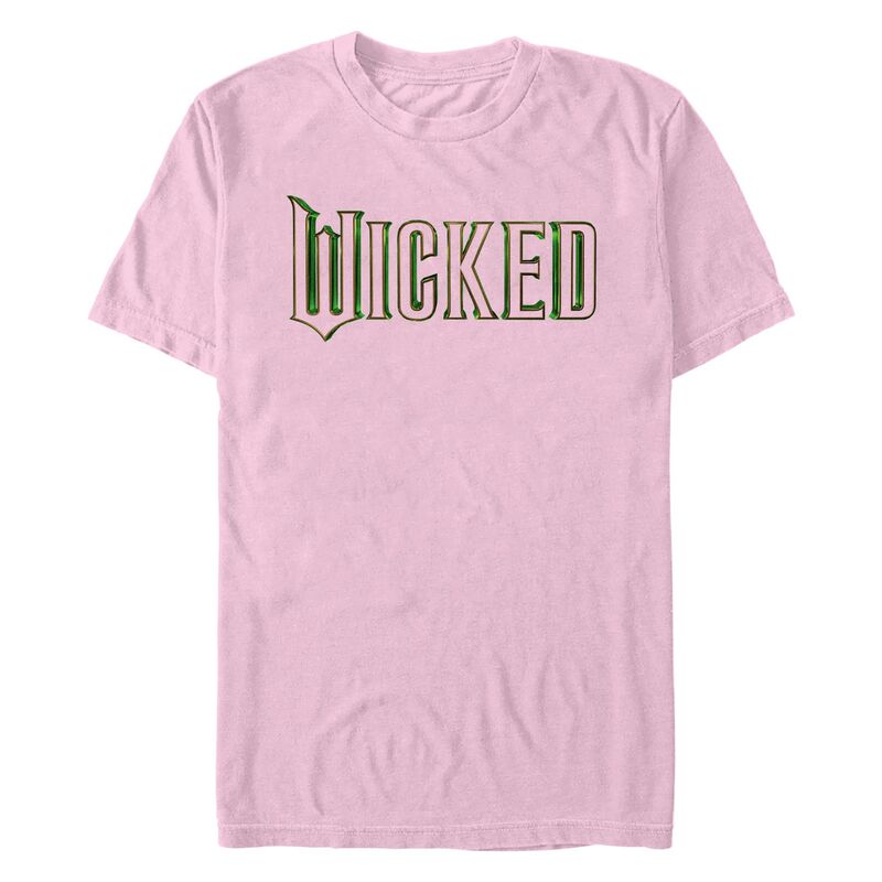 アニメキャラクター メンズ トップス Tシャツ ロゴ グラフィック Licensed Character Men's Wicked Logo Title With Soundtrack Comfort Graphic Tee Blossom