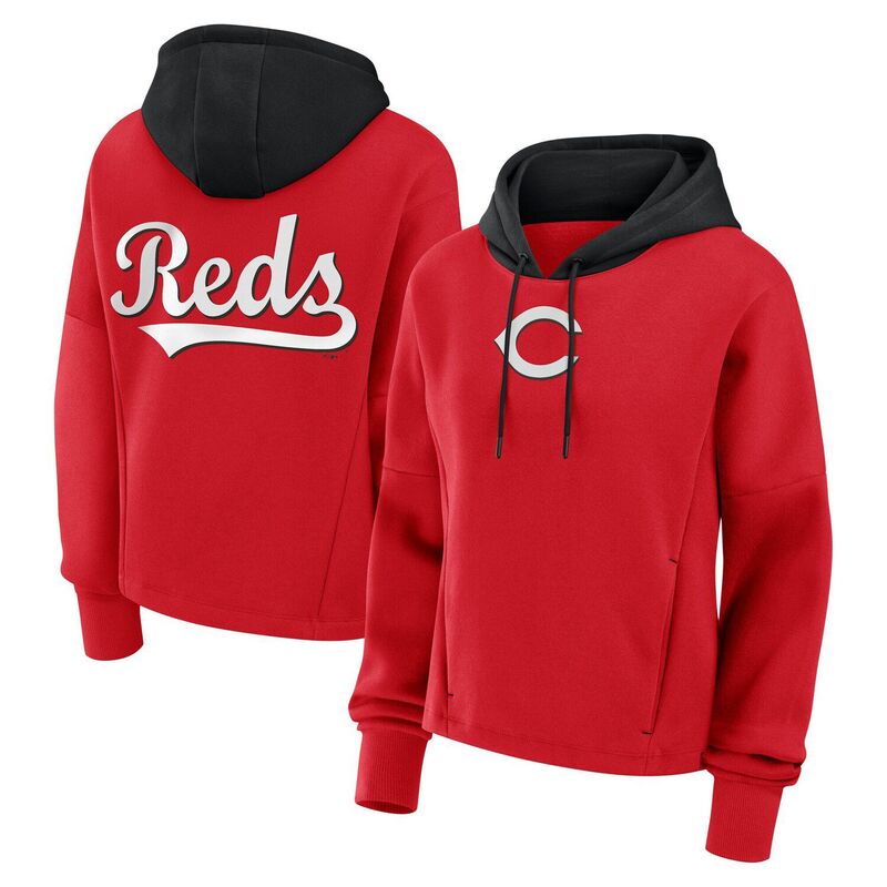 ファナティクス レディース トップス Tシャツ フリース パーカー Women's Fanatics Red Cincinnati Reds Oversized Highip Legacy Fleece Pullover Hoodie Red レッド
