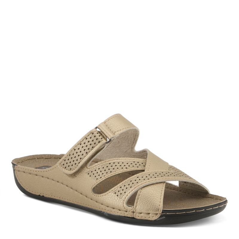 フレクサス レディース シューズ サンダル Flexus by Spring Step Karl Women'slide Sandals Gold ゴールド|ReVida 店