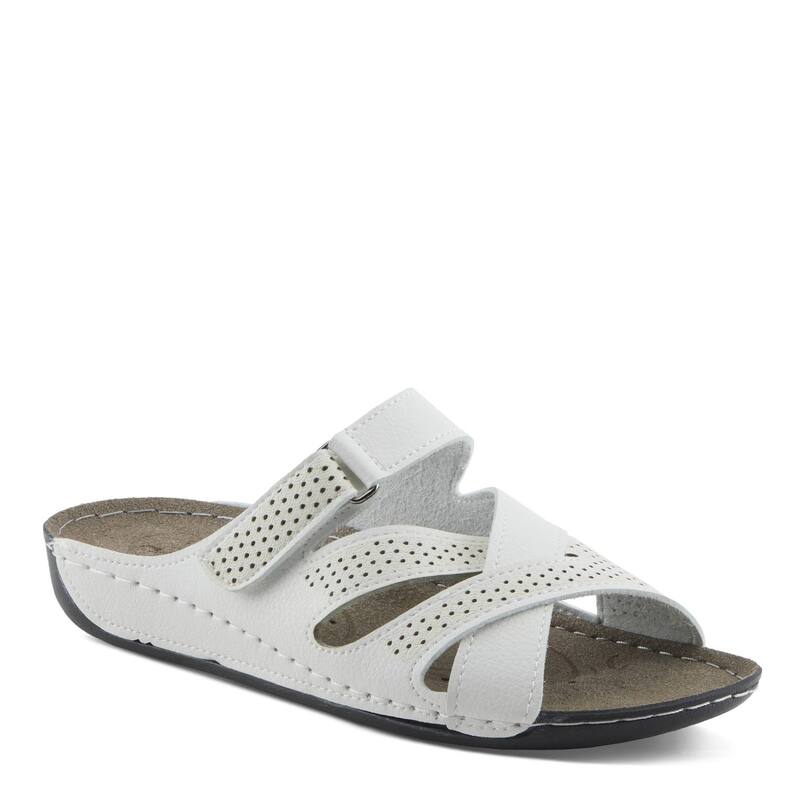 フレクサス レディース シューズ サンダル Flexus by Spring Step Karl Women'slide Sandals White ホワイト|ReVida 店