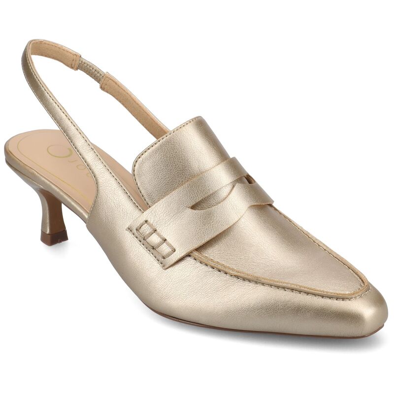 ジュルネ コレクション レディース シューズ パンプス ローファー ヒール Women's Journee Collection Tru Comfort Foamory Kitten Heel Sling Back Loafer Style Pumps Champagne シャンパン