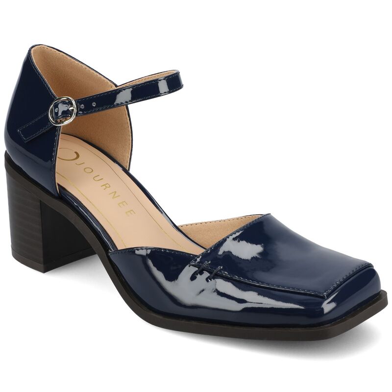 ジュルネ コレクション レディース シューズ パンプス Journee Collection Tru Comfort Foam Evangeline Women's Pumps Patent Navy ネイビー