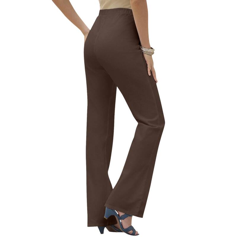 ロアマンズ レディース ボトムス デニムパンツ ブーツカット プラスサイズ ブーツ Roaman's Women's Plusize Bootcut Comfort Stretch Jean Chocolate チョコレート｜ReVida 店
