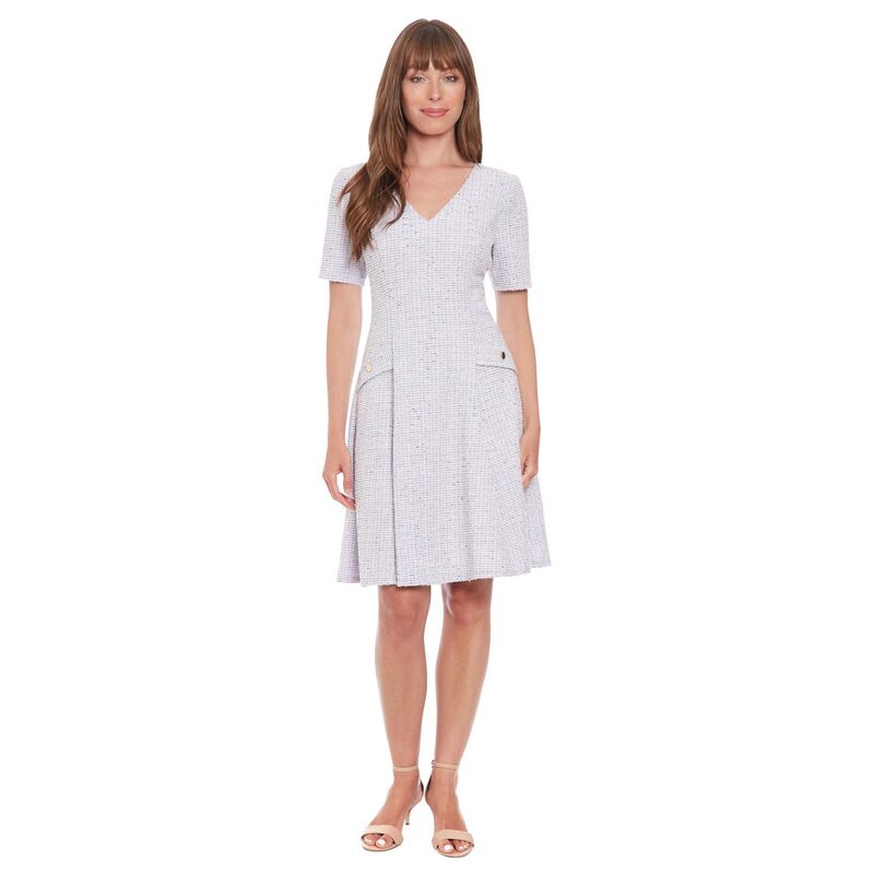 ロンドンタイムス レディース トップス ワンピース Women's London Times Flapocket Fit and Flare Dress Lavender ラベンダー|ReVida 店