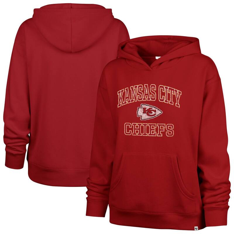 フォーティセブンブランド レディース トップス Tシャツ パーカー 47 Brand Women's '47 Red Kansas City Chiefs Clarity Naomi Pullover Hoodie Chf Red レッド