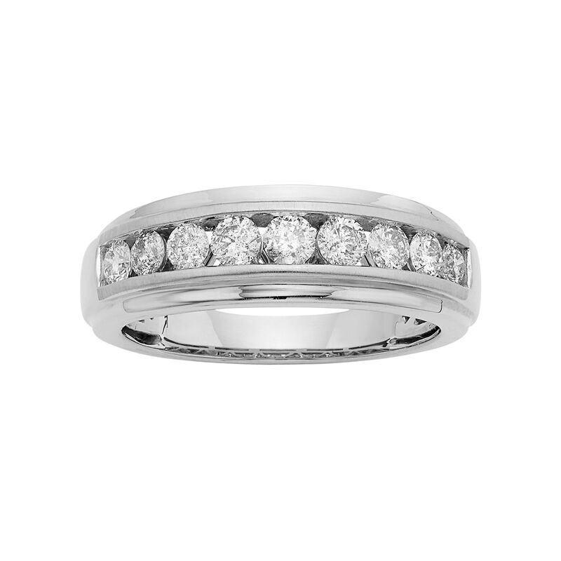 アンブランデッド メンズ アクセサリー リング Unbranded The Regal Collection Men's 14k Gold IGL Certified 1 Carat.W. Diamond Wedding Band White ホワイト
