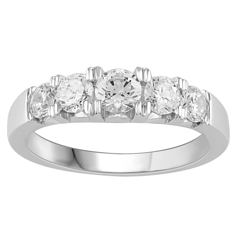 アンブランデッド レディース アクセサリー リング Unbranded Platinum 1 Carat.W. Diamond 5-Stone Anniversary Ring Platinum ストーン