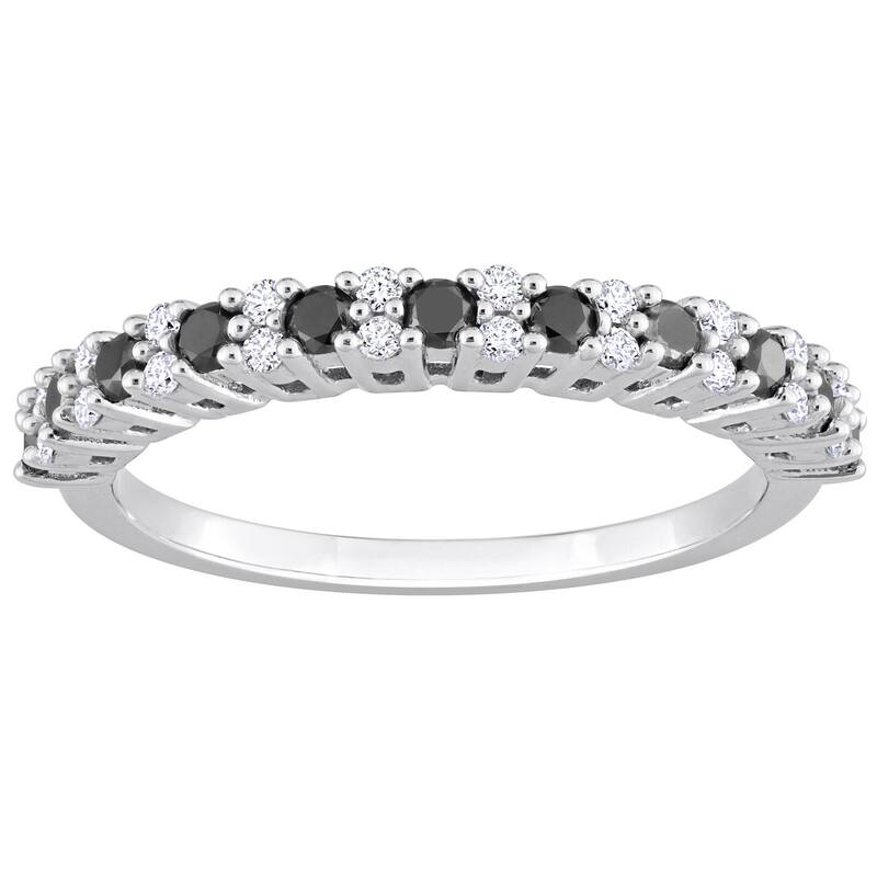 ステラ グレース レディース アクセサリー リング Stella Grace 14k White Gold 1/2 Carat.W. Black & White Diamond Anniversary Band Ring 14k White Gold ホワイト