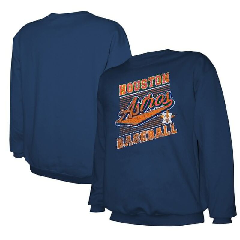 スティッチーズ メンズ トップス Tシャツ スウェット Men'stitches Navy Houston Astros Pullover Sweatshirt Ast Navy ネイビー