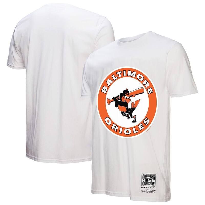 ミッチェル&ネス メンズ トップス Tシャツ ロゴ Men's Mitchell & Ness White Baltimore Orioles Cooperstown Collection Logo T-Shirt Orl White ホワイト