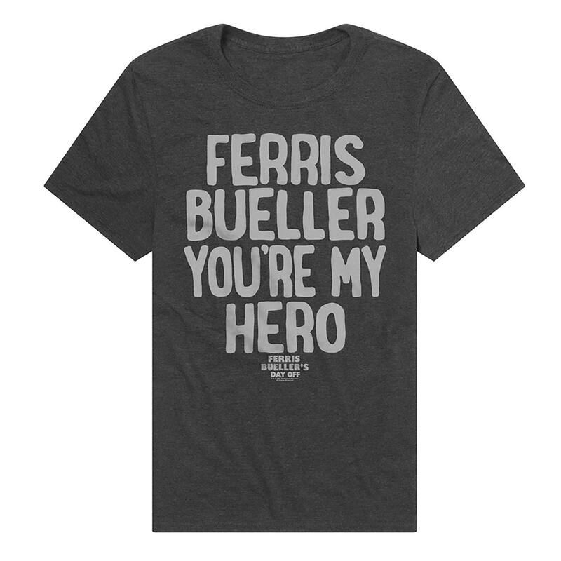 アニメキャラクター メンズ トップス Tシャツ グラフィック Licensed Character Men's Ferris Bueller You're My Hero Graphic Tee Charcoal チャコール｜ReVida 店