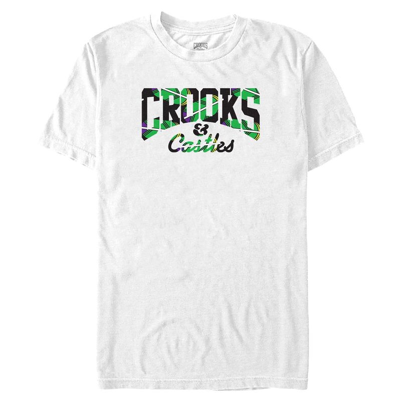 アニメキャラクター メンズ トップス Tシャツ プリント ロゴ グラフィック Licensed Character Men's Crooks And Castle Feather Print Logo Graphic Tee White ホワイト｜ReVida 店