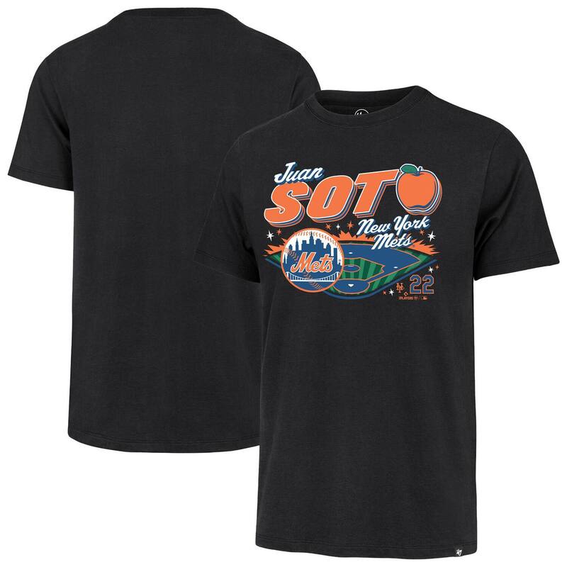 フォーティセブンブランド メンズ トップス Tシャツ グラフィック 47 Brand Men's '47 Juan Soto Black New York Mets Graphic T-Shirt Met Black ブラック