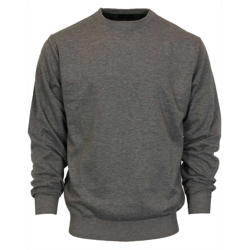 ジョベルティ メンズ アウター ニット・セーター クルーネック Gioberti Men's Jacquard Crew Neck Pullover Sweater Solid Gray グレー｜ReVida 店