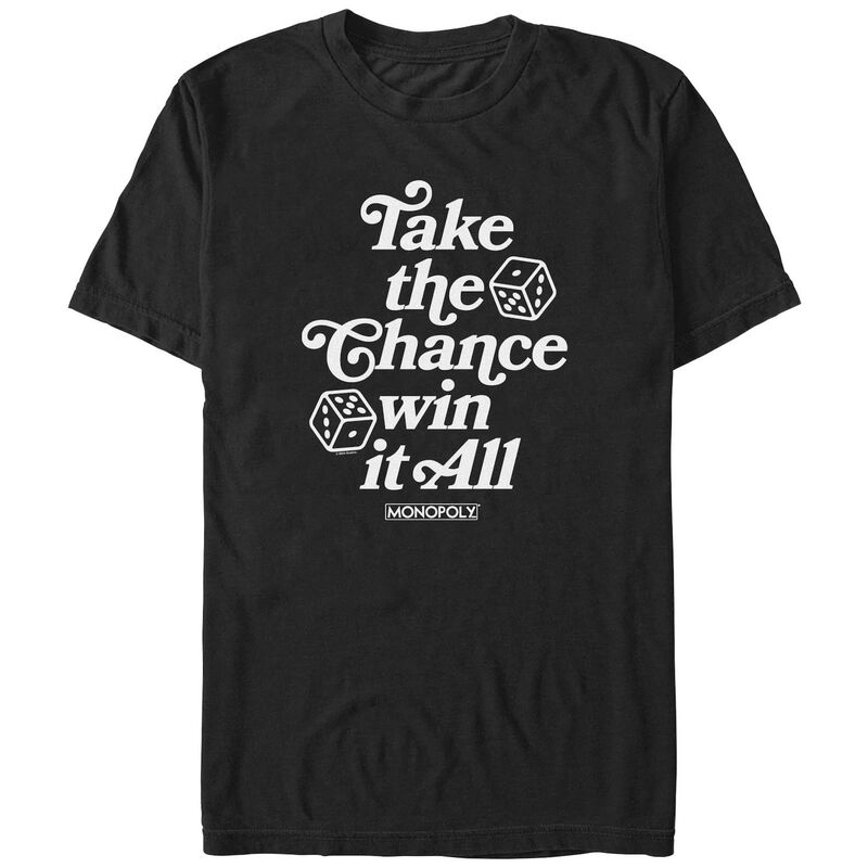 アニメキャラクター メンズ トップス Tシャツ トール グラフィック Licensed Character Big & Tall Monopoly Take The Chance Win It All Graphic Tee Black ブラック