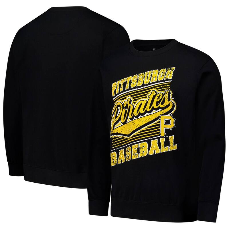 スティッチーズ メンズ トップス Tシャツ スウェット Men'stitches Black Pittsburgh Pirates Pullover Sweatshirt Pir Black ブラック