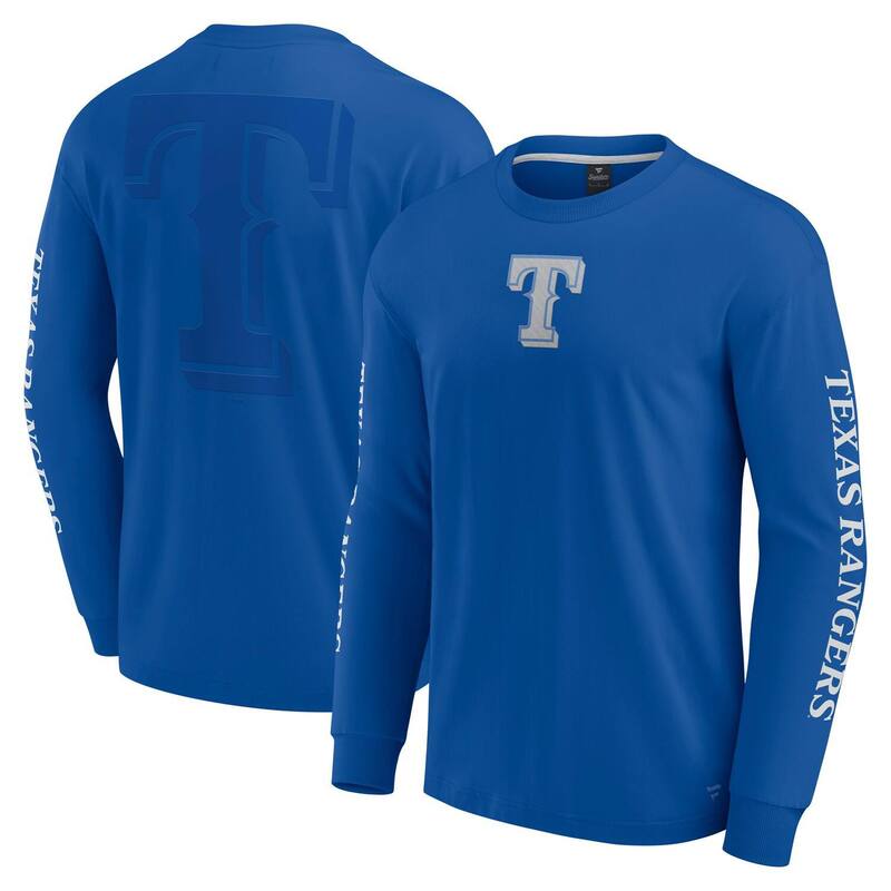 ファナティクス メンズ トップス Tシャツ Men's Fanatics Royal Texas Rangers Elementstrive Long Sleeve T-Shirt Rgr Blue ブルー