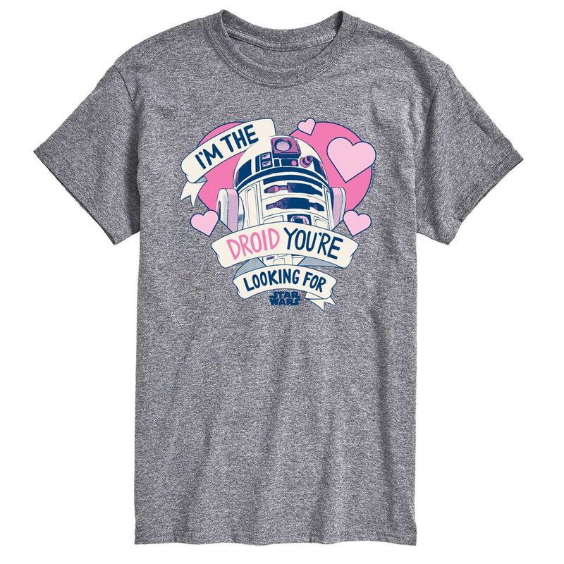 スター ウォーズ メンズ トップス Tシャツ トール グラフィック Big & Tall Star Wars R2-D2 The Droid You're Lookingraphic Tee Heather Gray グレー