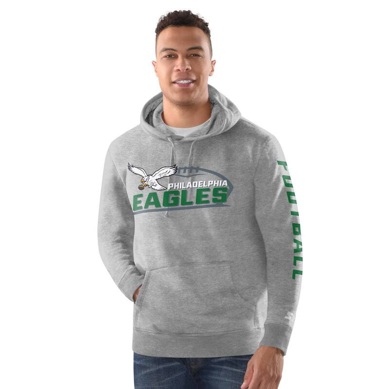 スターター メンズ トップス Tシャツ パーカー Men'starter Heather Gray Philadelphia Eagles Pullover Hoodieagrey グレー