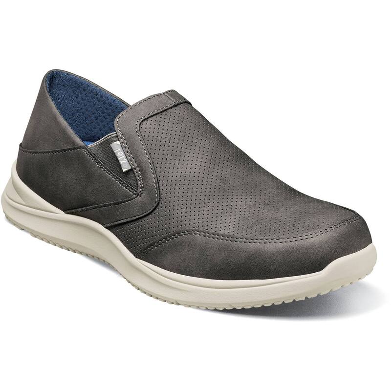 ノンブッシュ メンズ シューズ スリッポン・ローファー Nunn Bush Conway EZ Men'slip On Shoes Charcoal チャコール