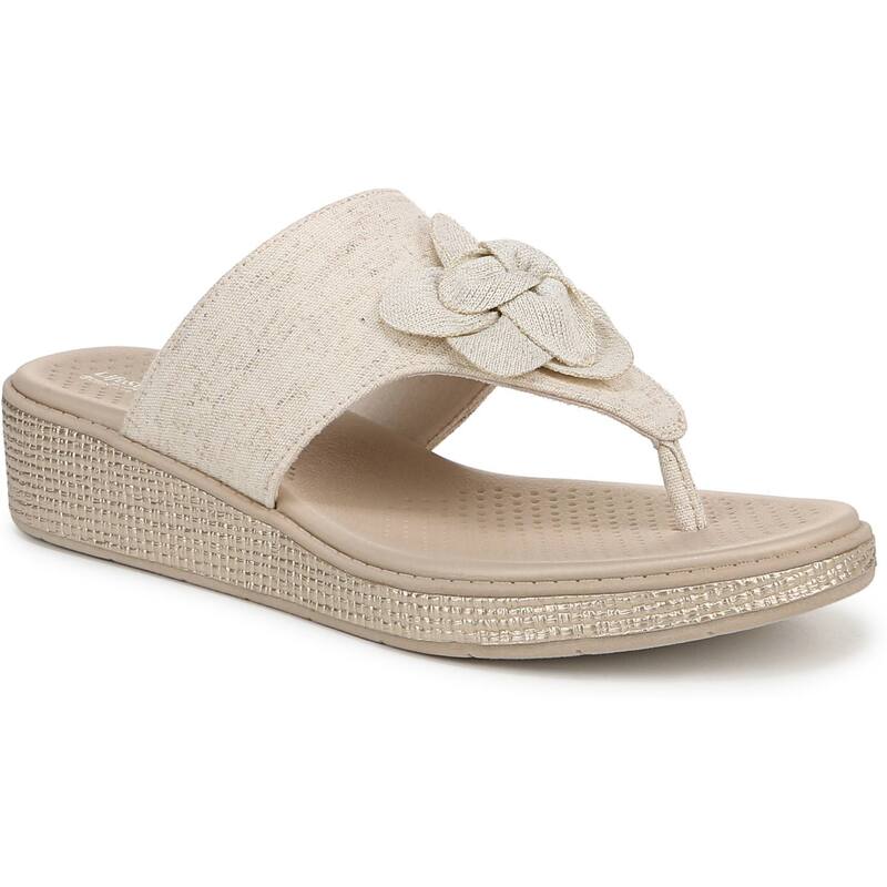 ライフストライド レディース シューズ サンダル LifeStride Bloom Women's Wedge Thong Sandals Cream クリーム