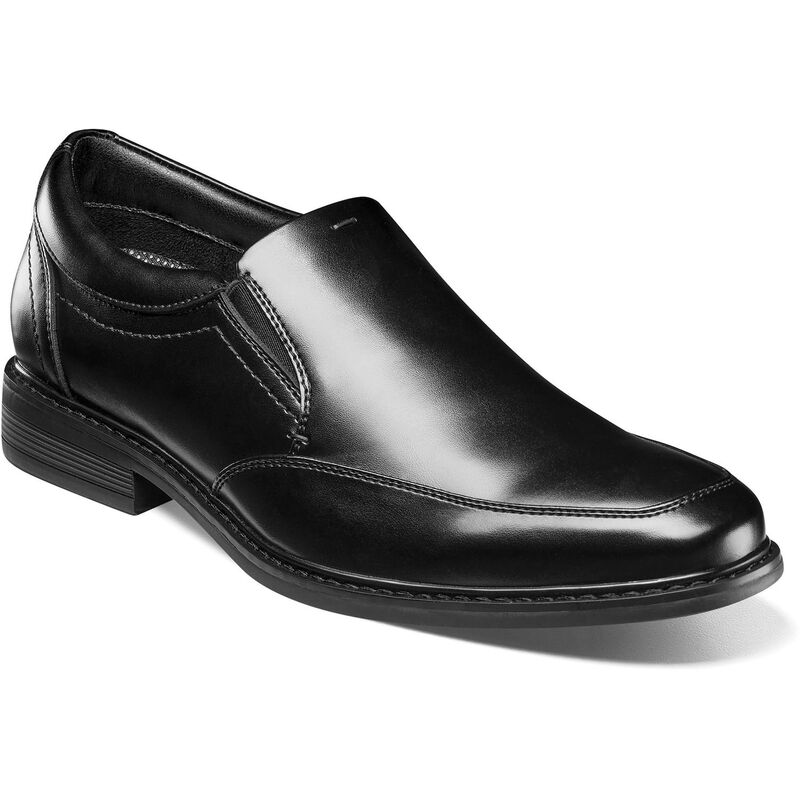ノンブッシュ メンズ シューズ スリッポン・ローファー Nunn Bush Jarvis Men's Moc Toe Slip-On Dresshoes Black ブラック|ReVida 店