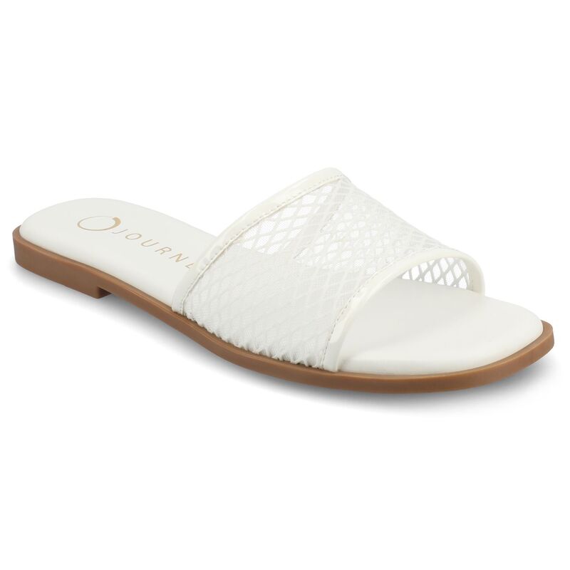 渡航 レディース シューズ サンダル Journee Breckley Women\u0027slip On Flat Sandals White 白いこと
