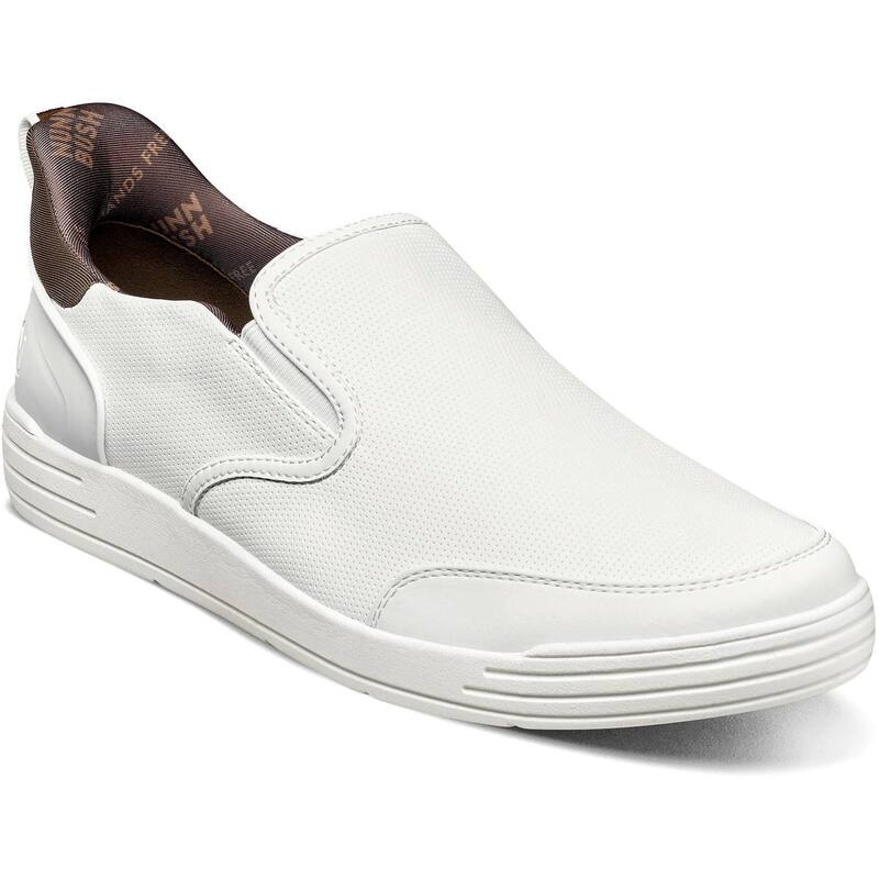 ノンブッシュ メンズ シューズ スニーカー Nunn Bush KORE City Walk Men'slip-On Shoes White ホワイト｜ReVida 店