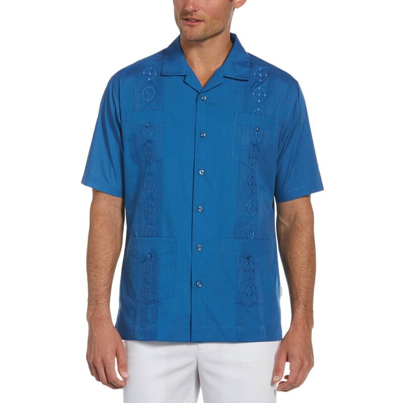 キューバベラ メンズ トップス Tシャツ ダウン Men's Cubavera Guayabera Button-Down Shirt Navy ネイビー