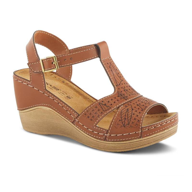 フレクサス レディース シューズ サンダル Flexus by Spring Step Natala Women's Wedge Sandals Camel キャメル
