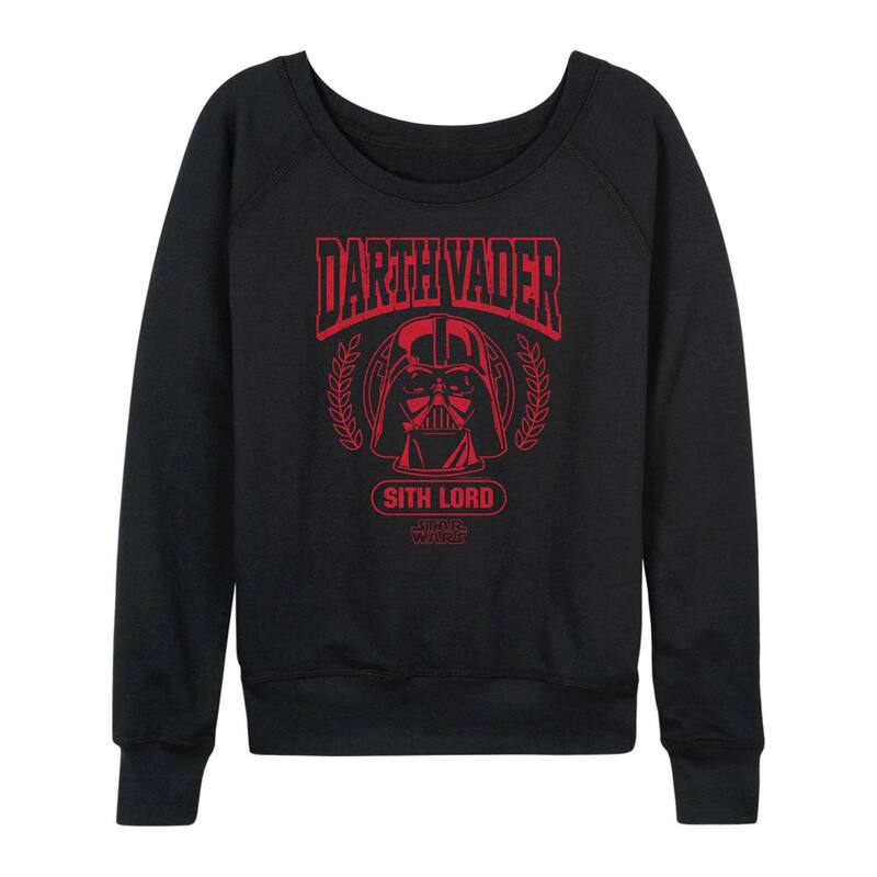 スター ウォーズ レディース トップス Tシャツ パイル Women'star Wars Darth Vader Collegiate French Terry Long Sleeve Tee Black ブラック