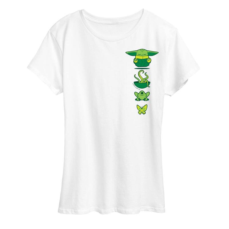 スター ウォーズ レディース トップス Tシャツ グラフィック Star Wars Women's The Mandalorian Grogu Icons Graphic Tee White ホワイト