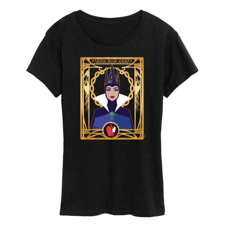 ディズニー レディース トップス Tシャツ グラフィック Disney'snowhitevil Queen Women's Mirror Graphic Tee Black ブラック