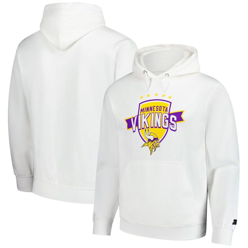 スターター メンズ トップス Tシャツ ヴィンテージ パーカー Men'starter White Minnesota Vikings Vintage Pullover Hoodie Mvk White ホワイト