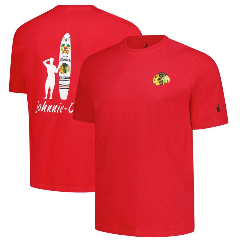 ジョニー オー メンズ トップス Tシャツ Men's johnnie-O Red Chicago Blackhawks Heathered Spencer T-Shirt Hwk Red レッド