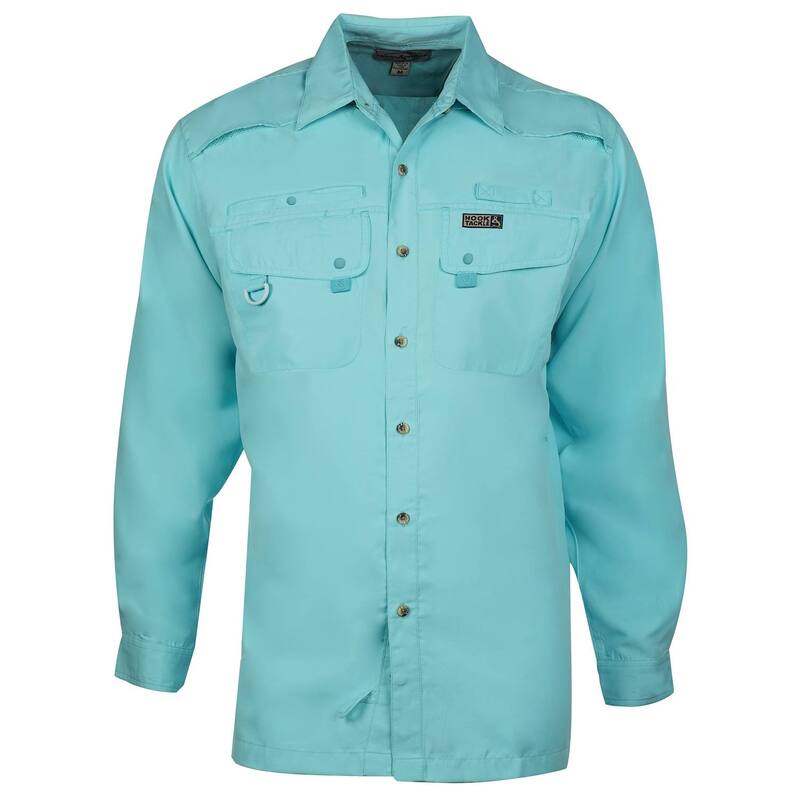 フックアンドタックル メンズ トップス Tシャツ Hook & Tackle Men'seacliff 2.0 Long Sleeve UVented Fishing Shirturquesa|ReVida 店