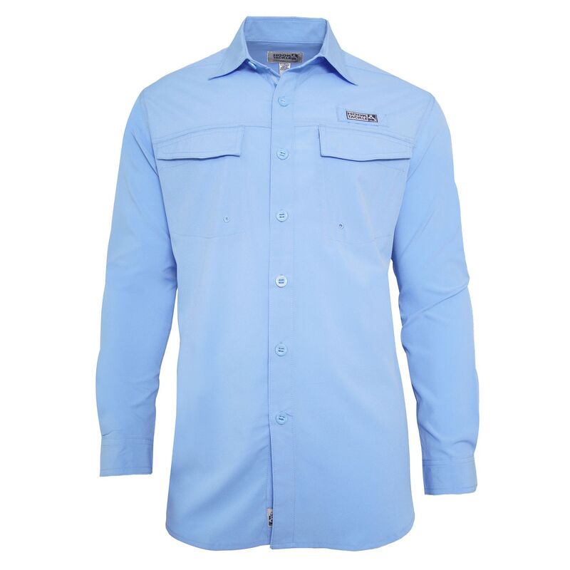 フックアンドタックル メンズ トップス Tシャツ Hook & Tackle Men's Coastline Long Sleeve UVented Fishing Shirt French Blue ブルー|ReVida 店