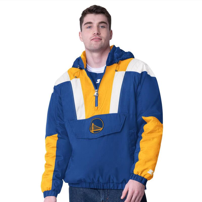 スターター メンズ トップス Tシャツ ジャケット Men'sStarteroyal Golden State Warriors Charger Half-Zipullover Jacket War Blue ブルー|ReVida 店