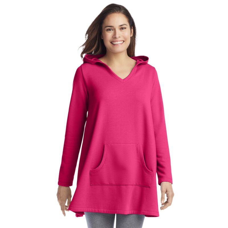 ウーマン ウィズイン レディース トップス Tシャツ プラスサイズ スウェット パーカー Woman Within Women's Plusize Pocket Hoodie Sweatshirt Raspberry Sorbet｜ReVida 店 11,920円