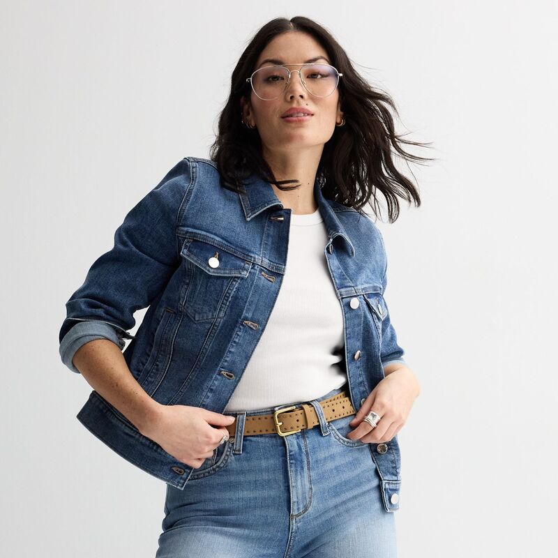ソノマ レディース アウター 上衣・上衣 ジーンズ Women\u0027sonoma Goods For Life Denim Jacket Medium Wash ジーンズ